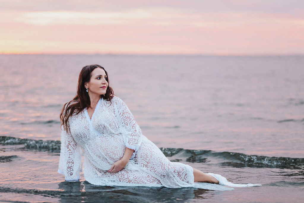 Gravidfotografering i vattnet Skåne